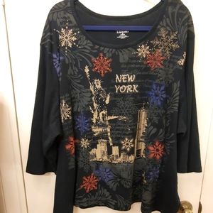 Liz & Me New York Graphic Top